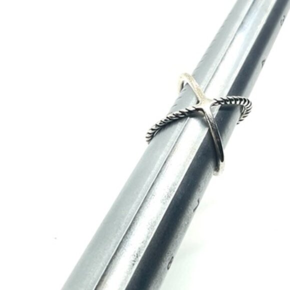 CAROLYN POLLACK RELIOS STERLING SILVER TWIST X RING SIZE 5.5 SIGNED 925 - Picture 13 of 16